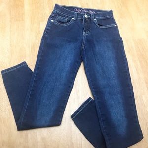 Dark washed girls Polo skinny jeans